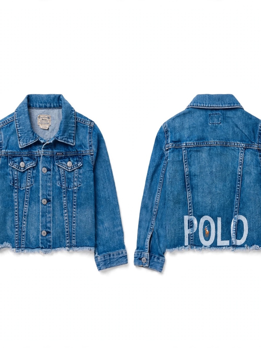 Ralph Lauren Kids Distressed Blue Denim Jacket